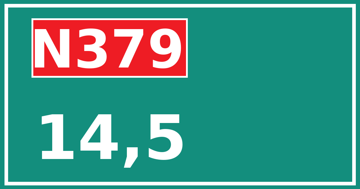 Hectometerbord N379 14,5