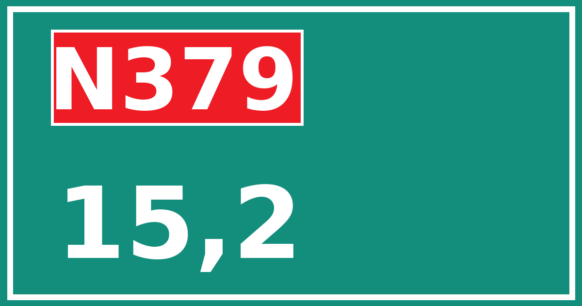 Hectometerbord N379 15,2