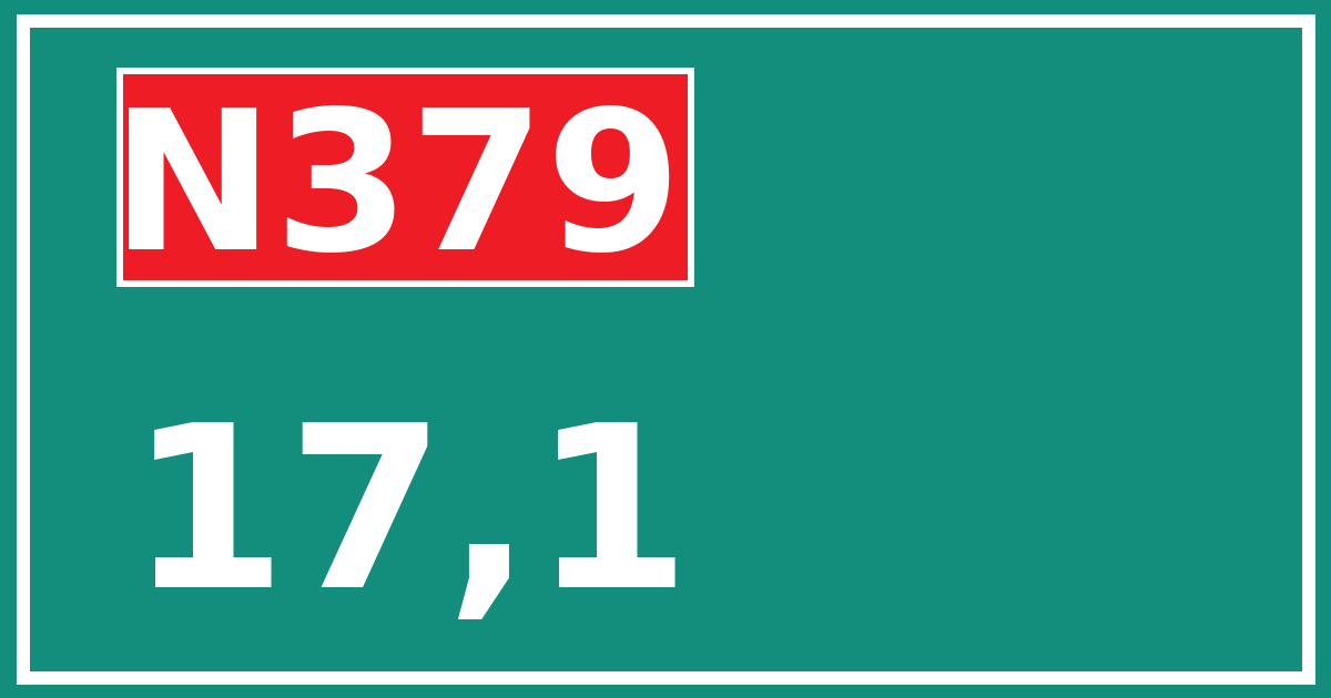 Hectometerbord N379 17,1