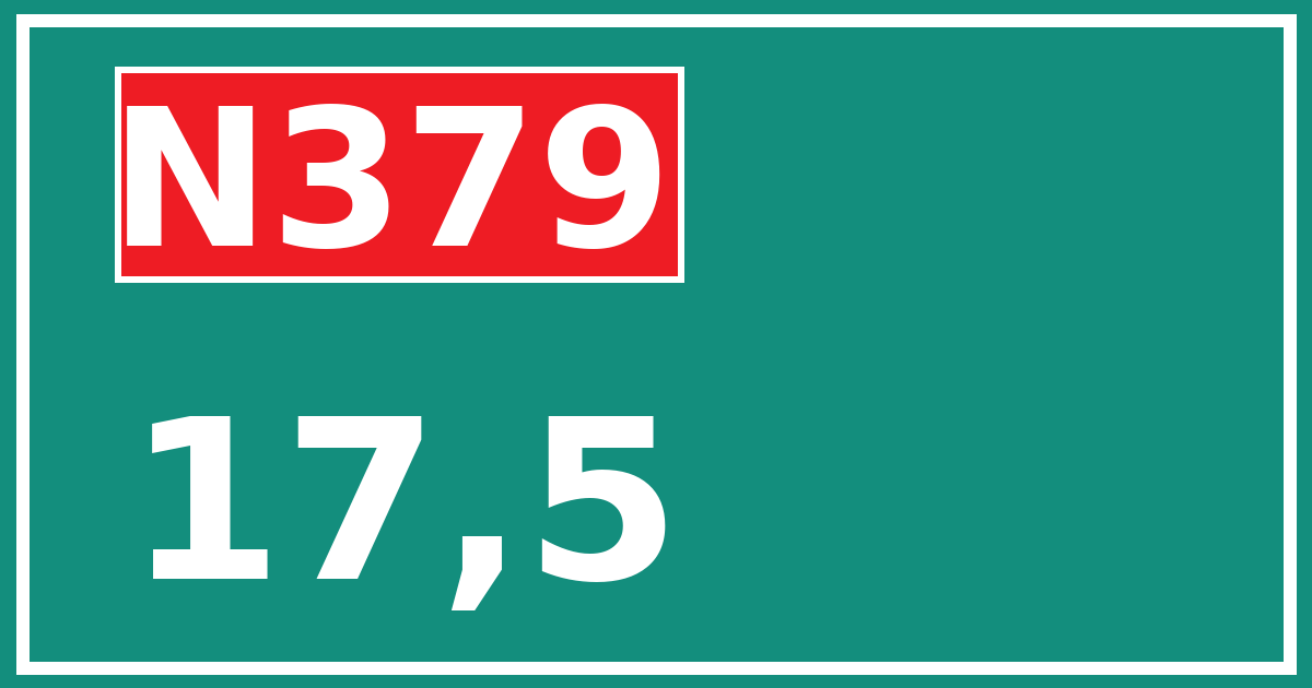 Hectometerbord N379 17,5