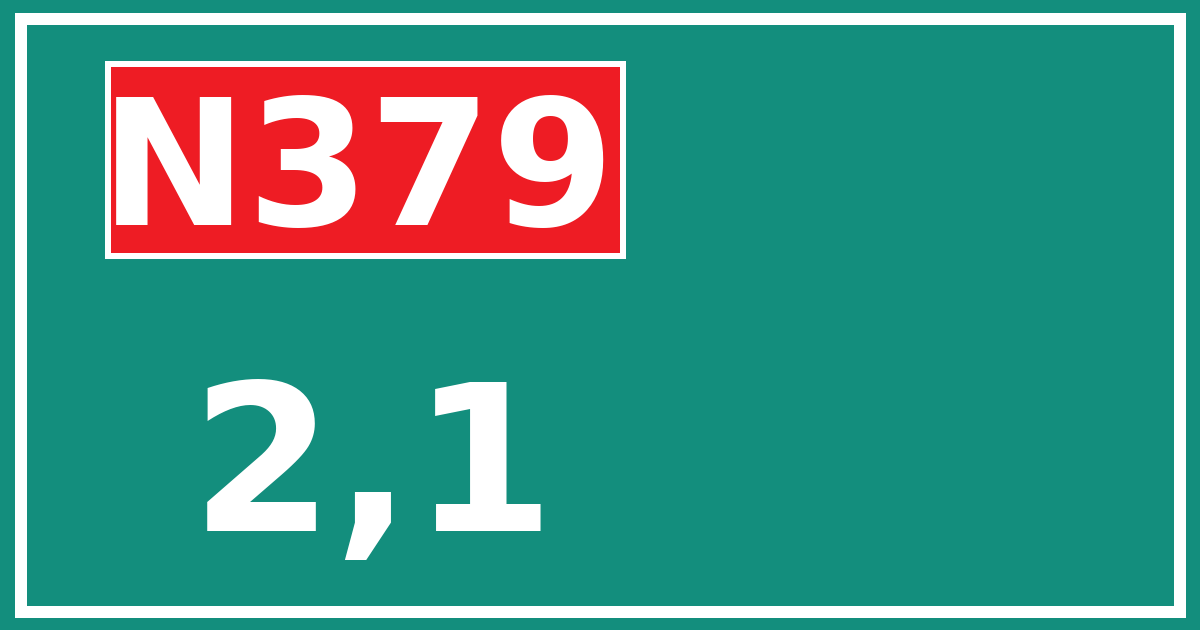 Hectometerbord N379 2,1