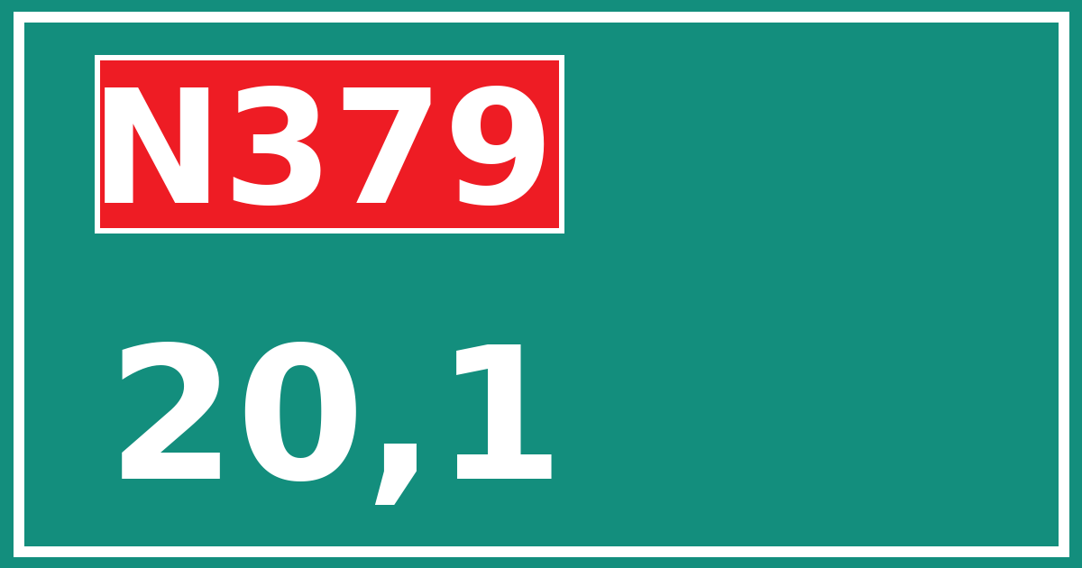 Hectometerbord N379 20,1