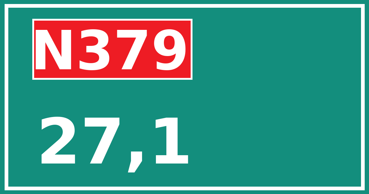 Hectometerbord N379 27,1