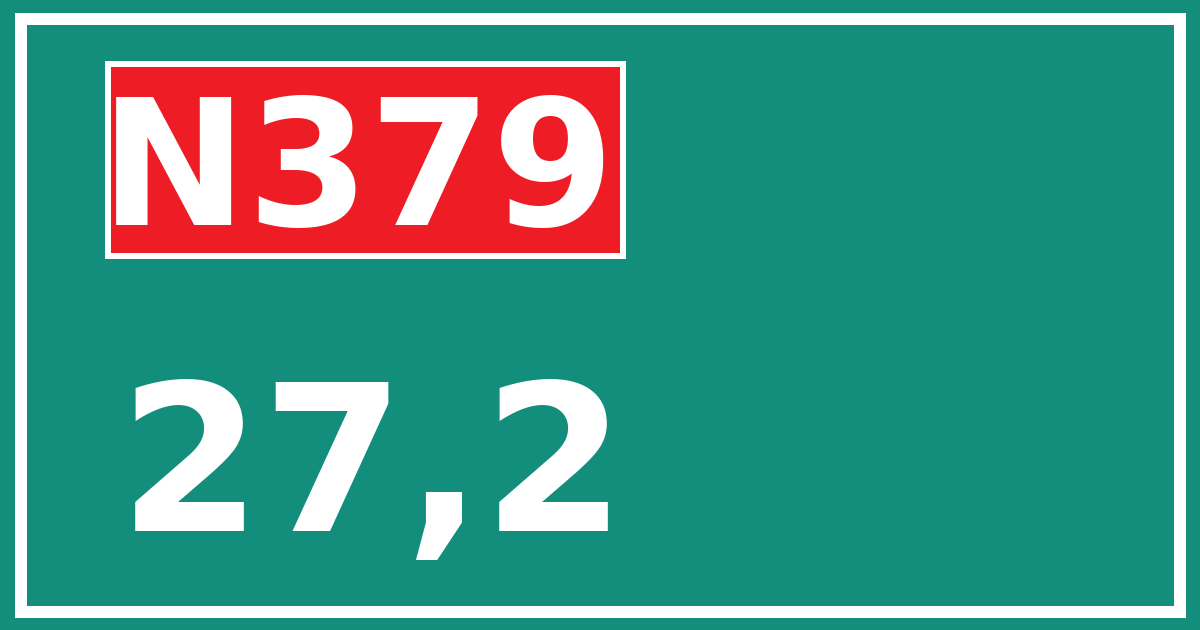 Hectometerbord N379 27,2