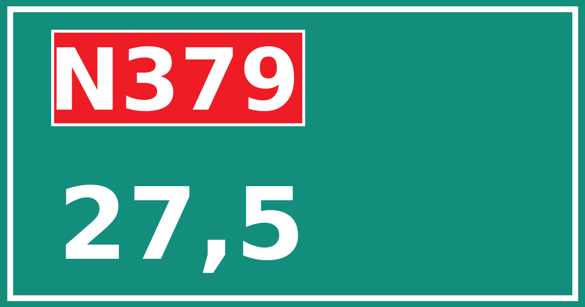 Hectometerbord N379 27,5