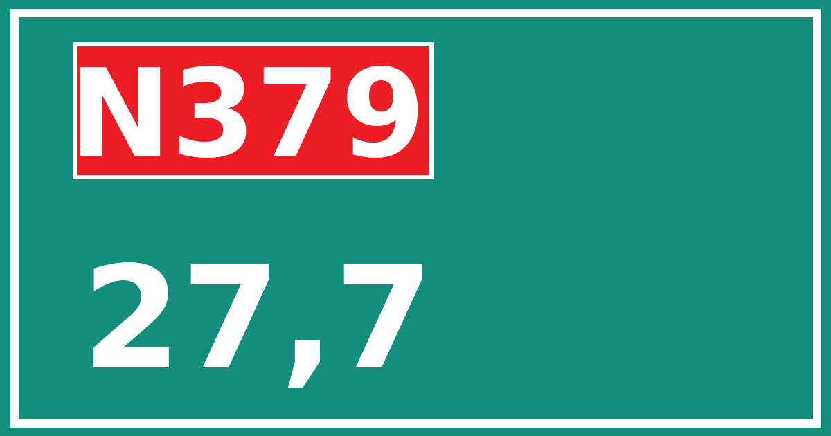 Hectometerbord N379 27,7