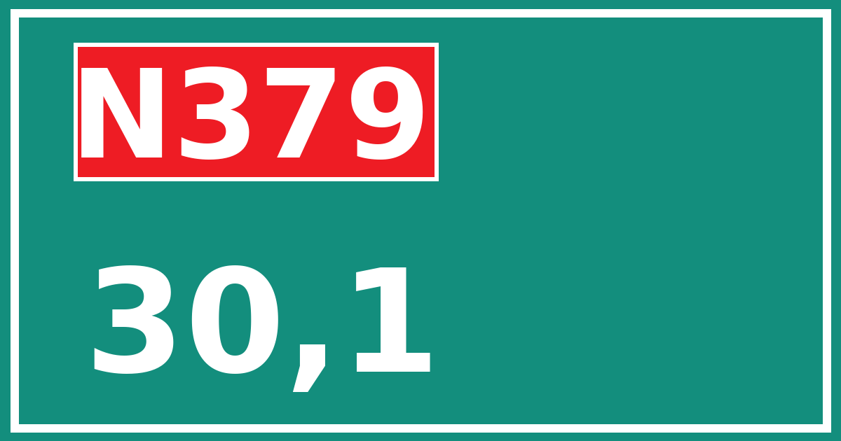 Hectometerbord N379 30,1