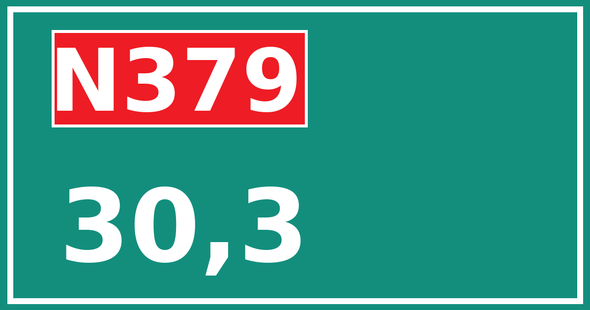 Hectometerbord N379 30,3