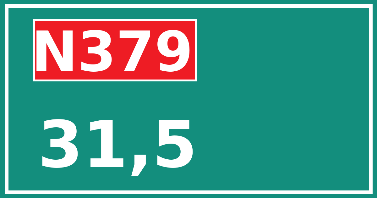 Hectometerbord N379 31,5
