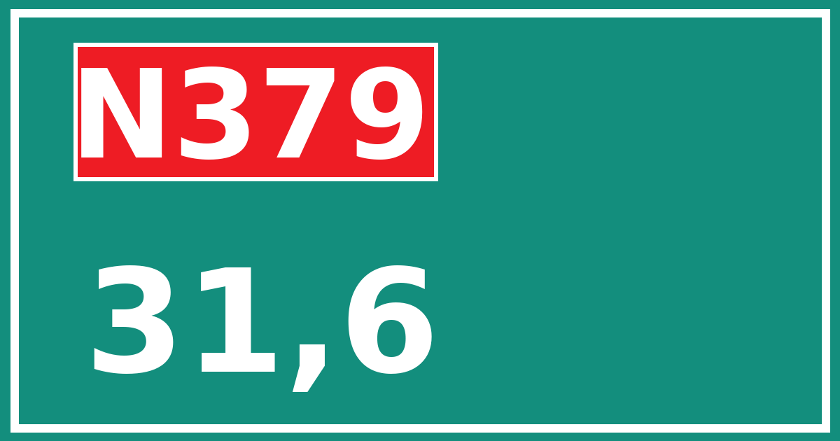 Hectometerbord N379 31,6