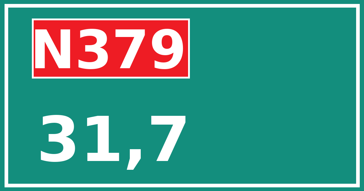 Hectometerbord N379 31,7