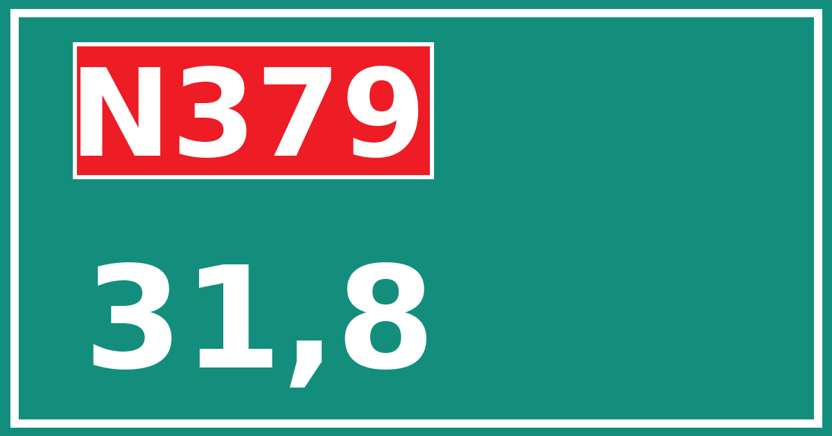 Hectometerbord N379 31,8