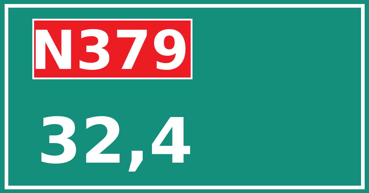 Hectometerbord N379 32,4