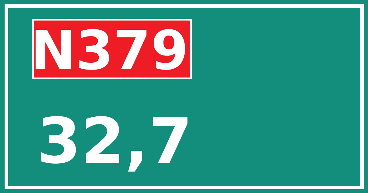 Hectometerbord N379 32,7