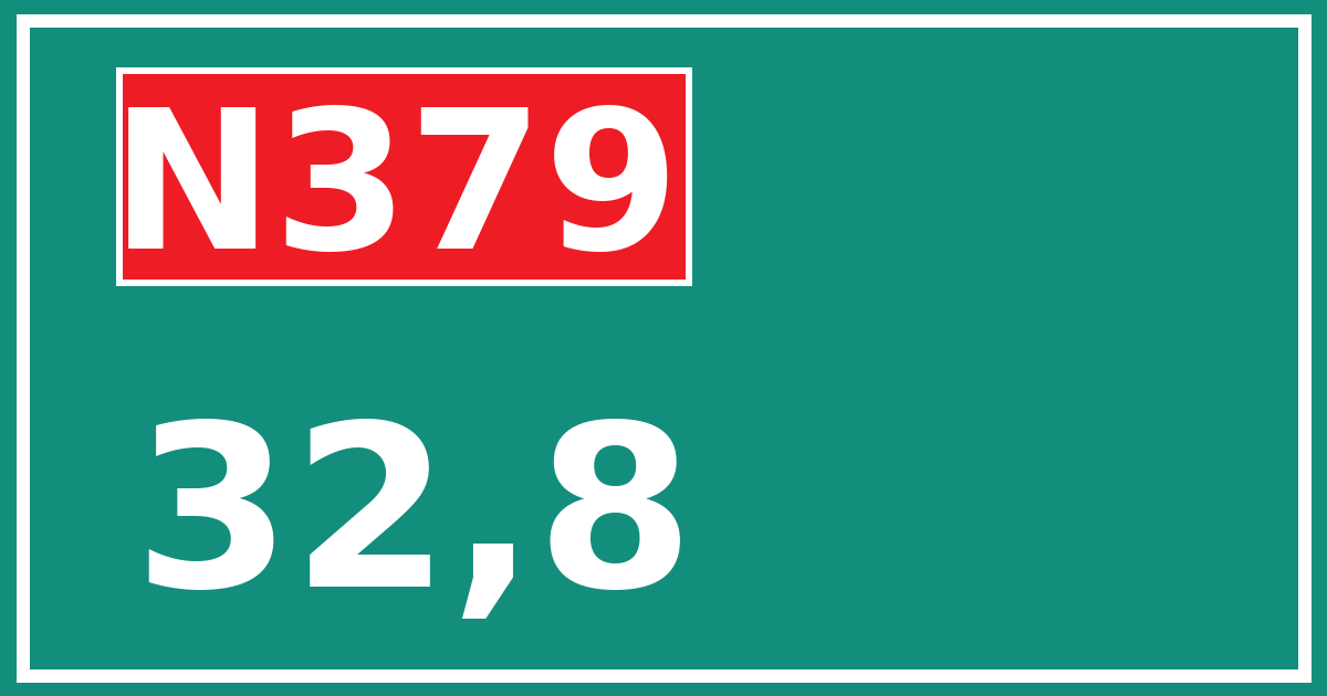 Hectometerbord N379 32,8