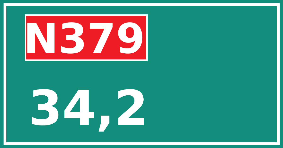 Hectometerbord N379 34,2