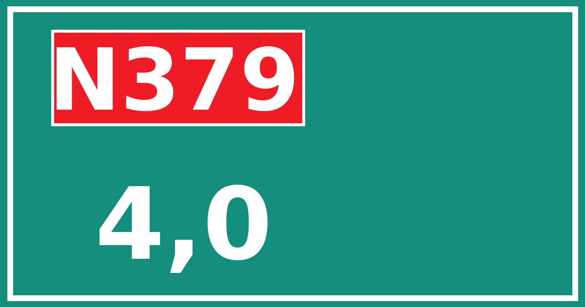 Hectometerbord N379 4,0