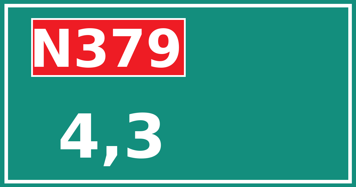 Hectometerbord N379 4,3