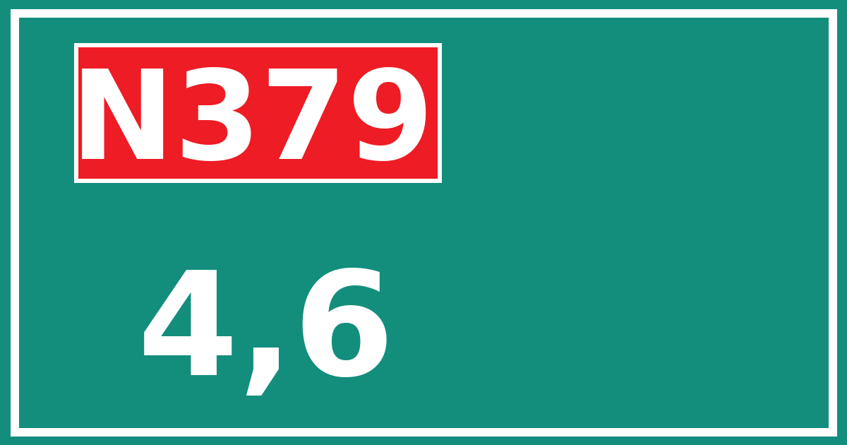 Hectometerbord N379 4,6