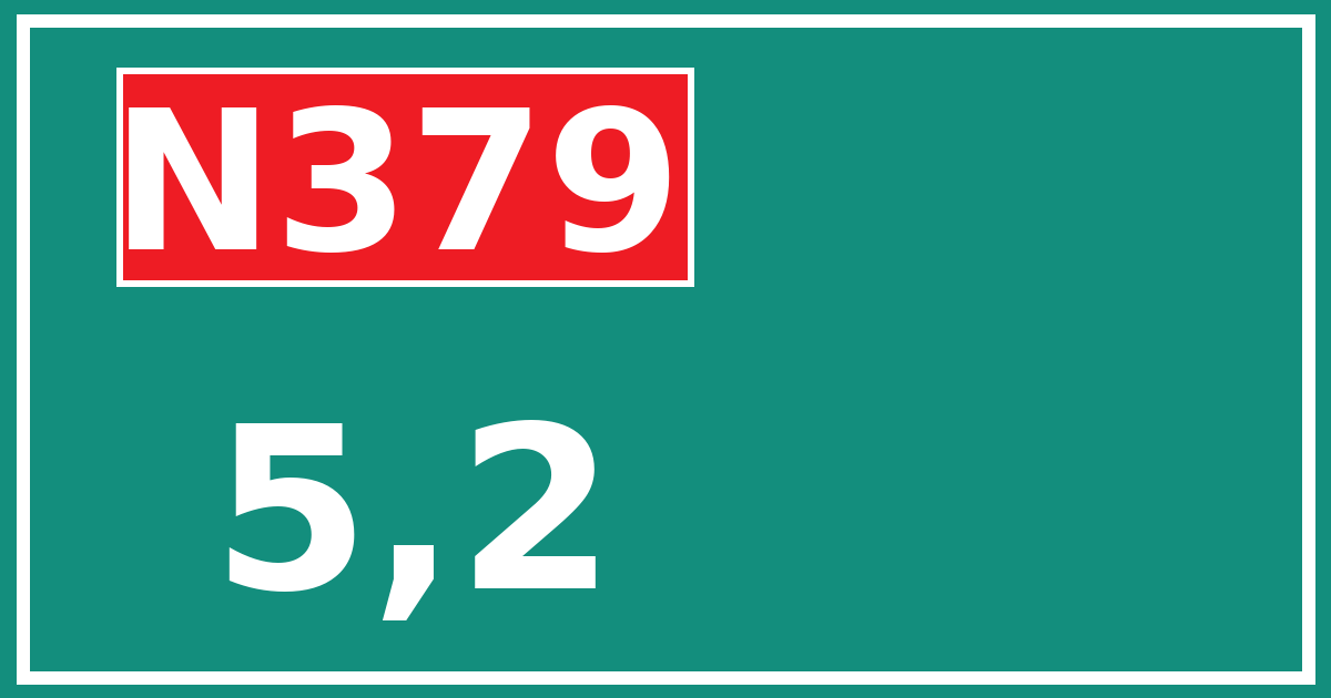Hectometerbord N379 5,2