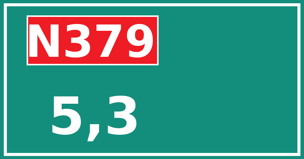Hectometerbord N379 5,3