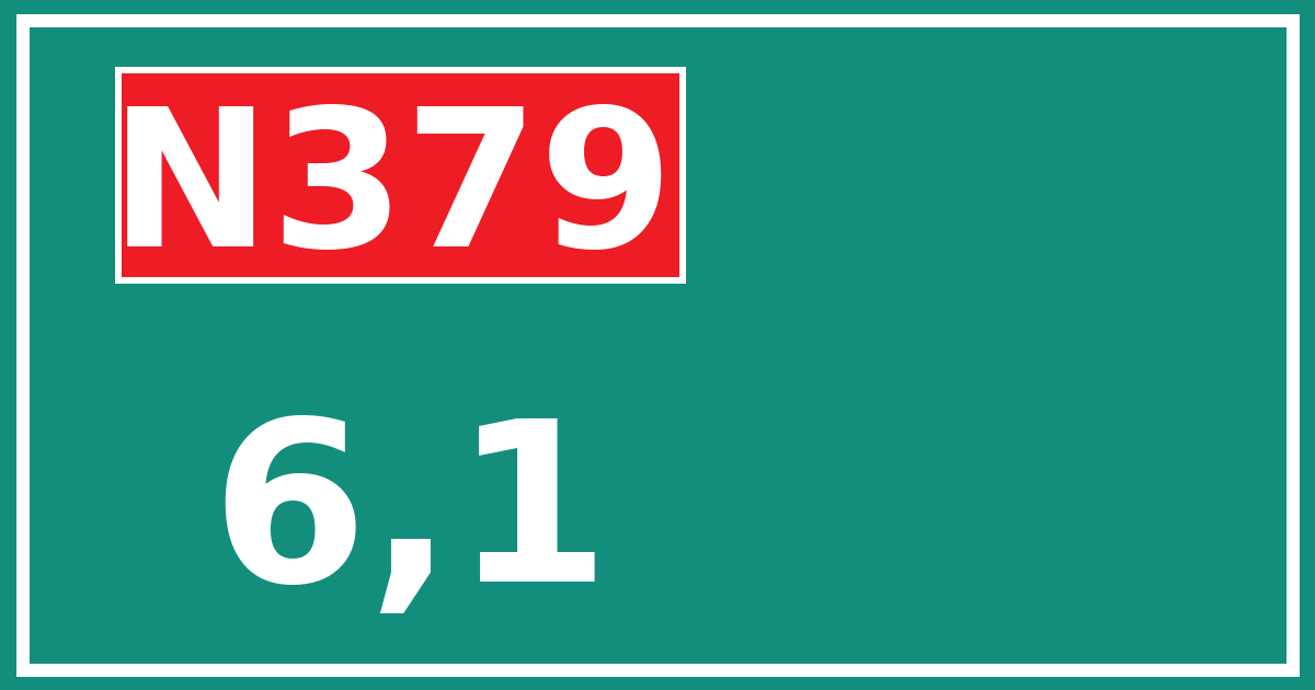 Hectometerbord N379 6,1