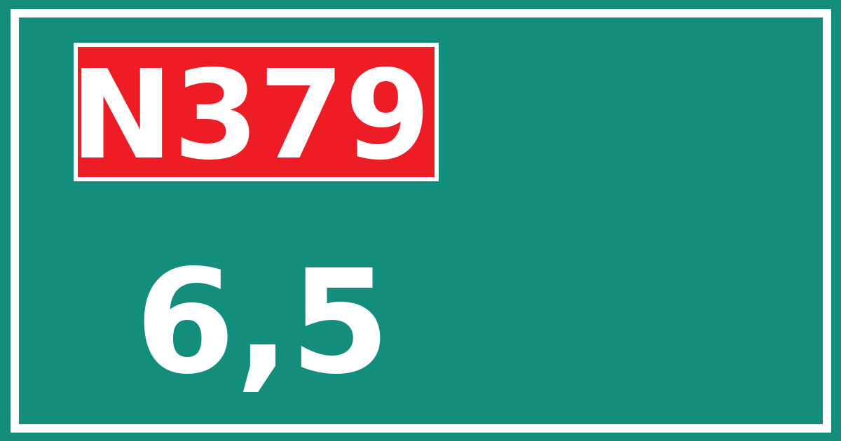 Hectometerbord N379 6,5