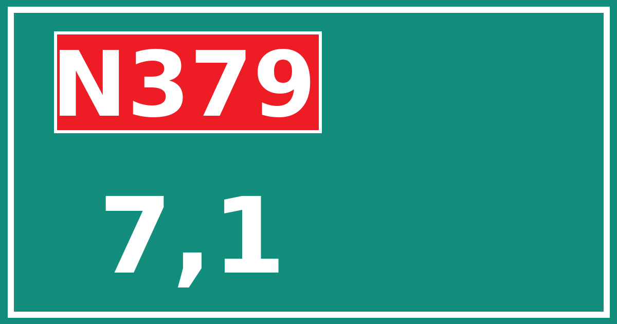 Hectometerbord N379 7,1