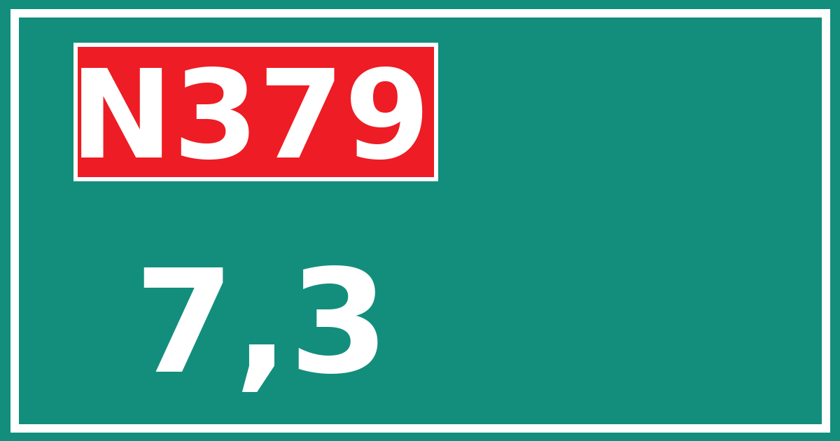 Hectometerbord N379 7,3