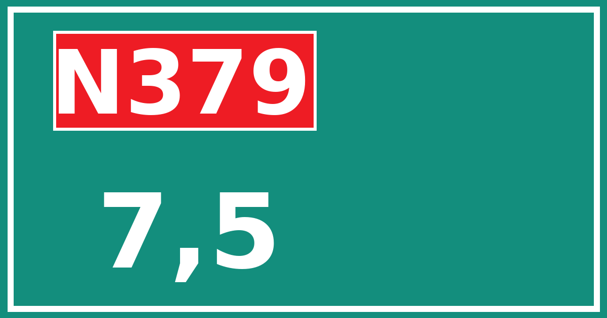 Hectometerbord N379 7,5