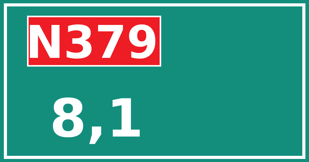 Hectometerbord N379 8,1