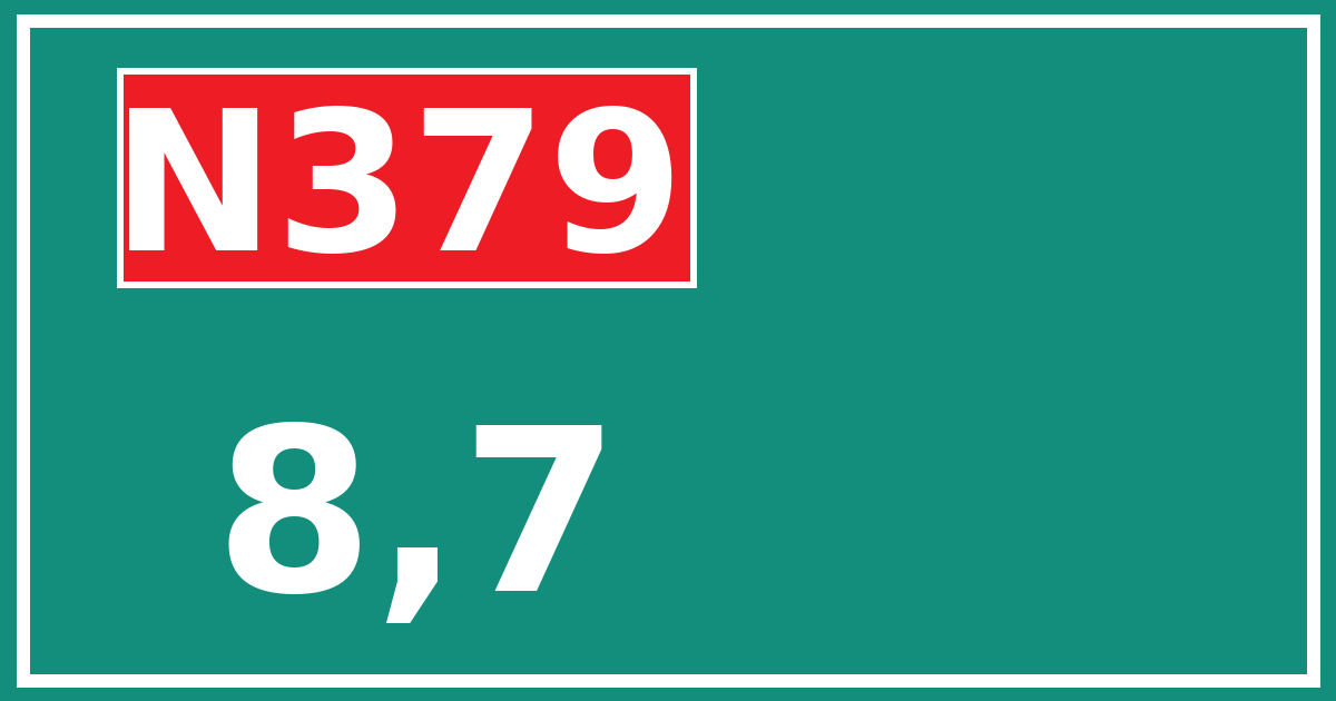 Hectometerbord N379 8,7