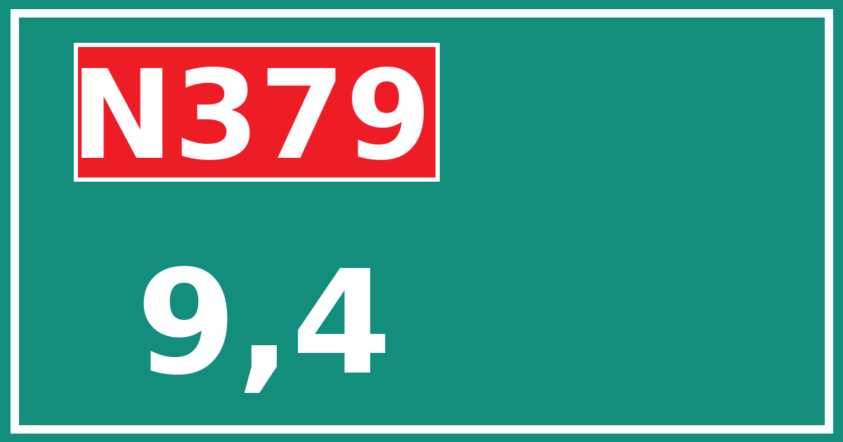 Hectometerbord N379 9,4