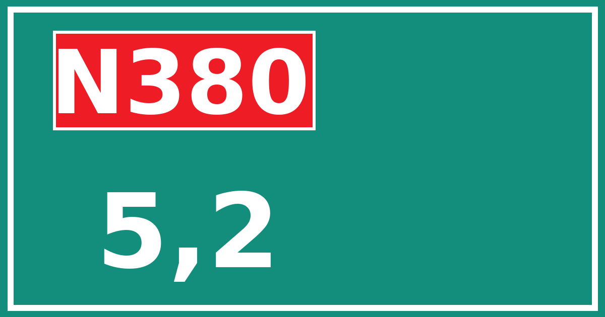 Hectometerbord N380 5,2