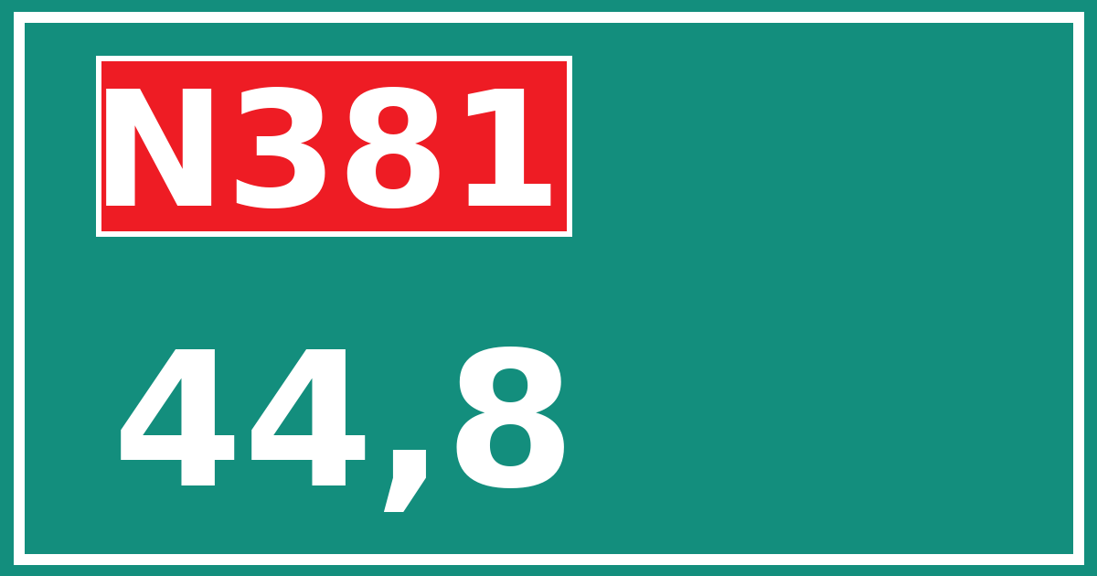 Hectometerbord N381 44,8