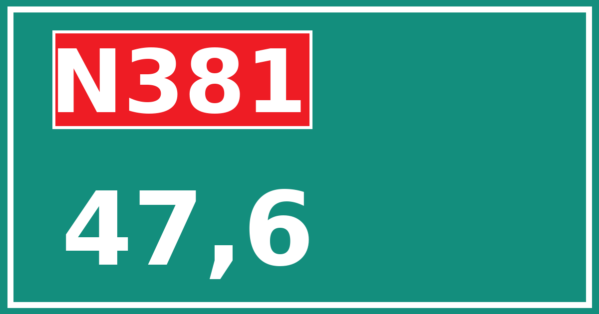 Hectometerbord N381 47,6