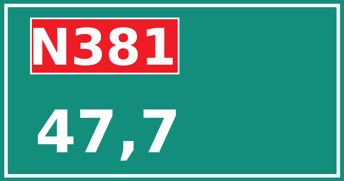 Hectometerbord N381 47,7