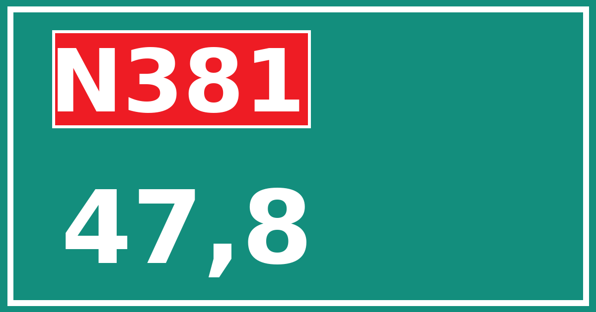 Hectometerbord N381 47,8