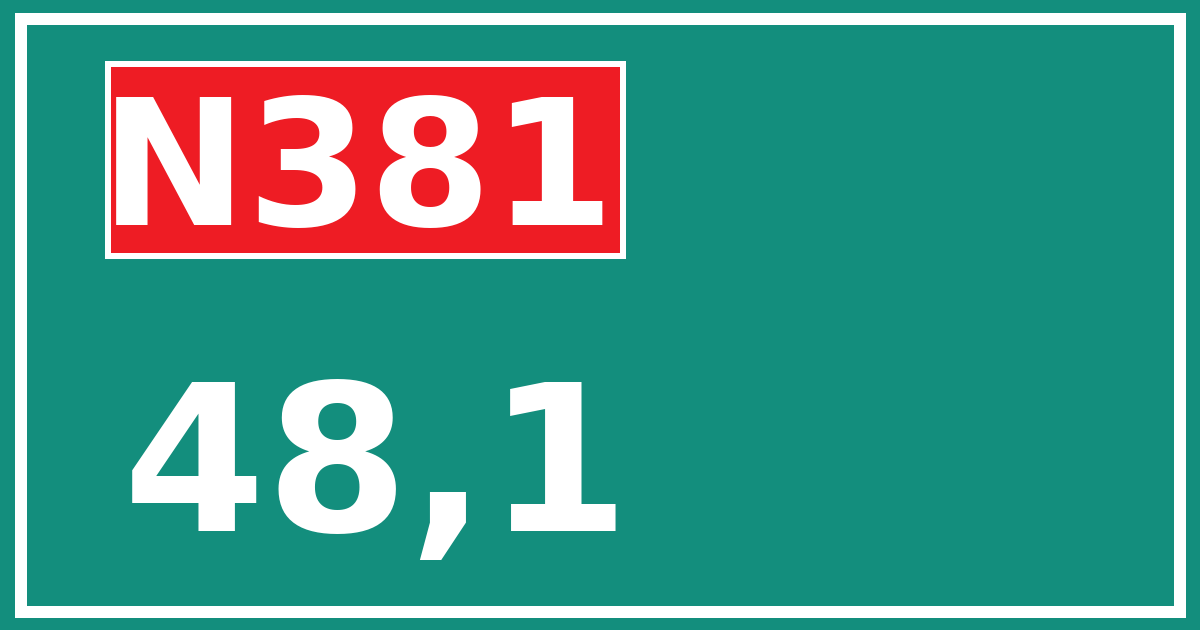 Hectometerbord N381 48,1