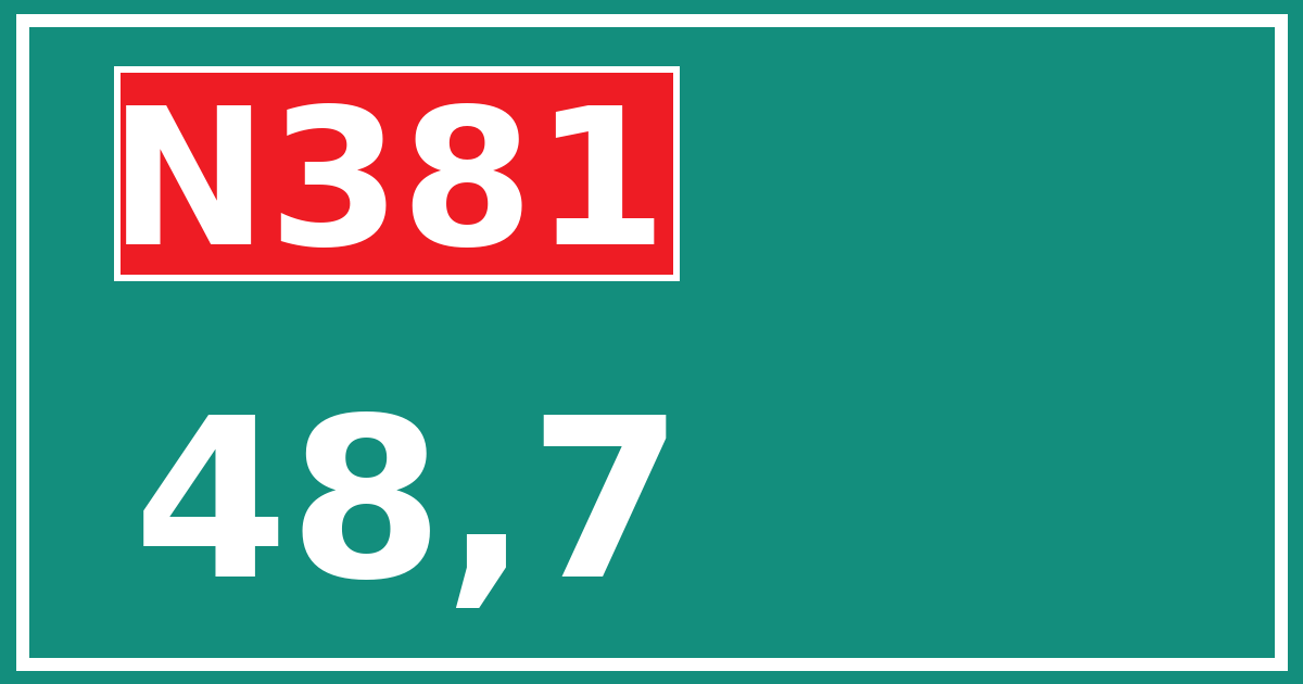 Hectometerbord N381 48,7