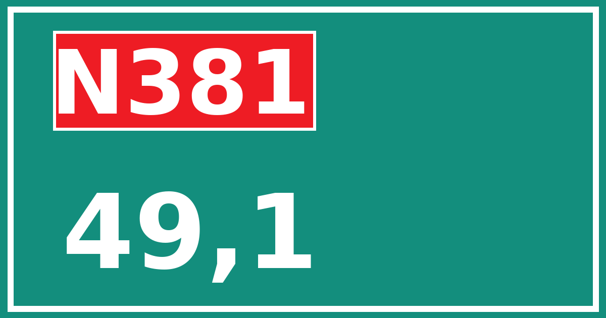 Hectometerbord N381 49,1