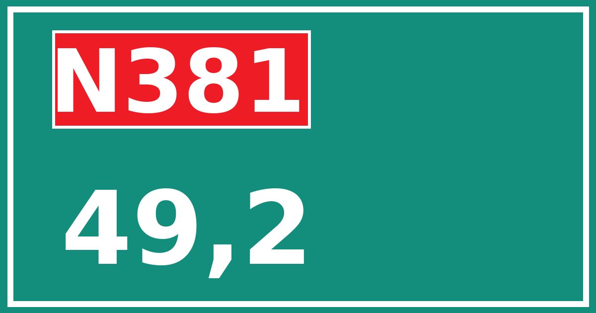 Hectometerbord N381 49,2