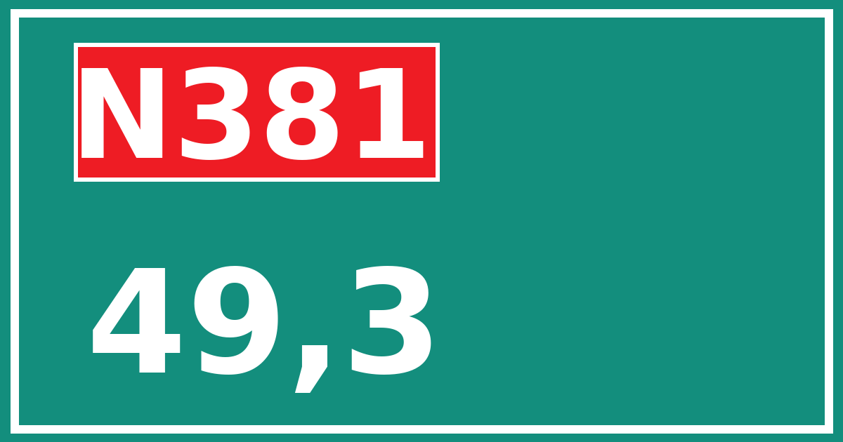 Hectometerbord N381 49,3