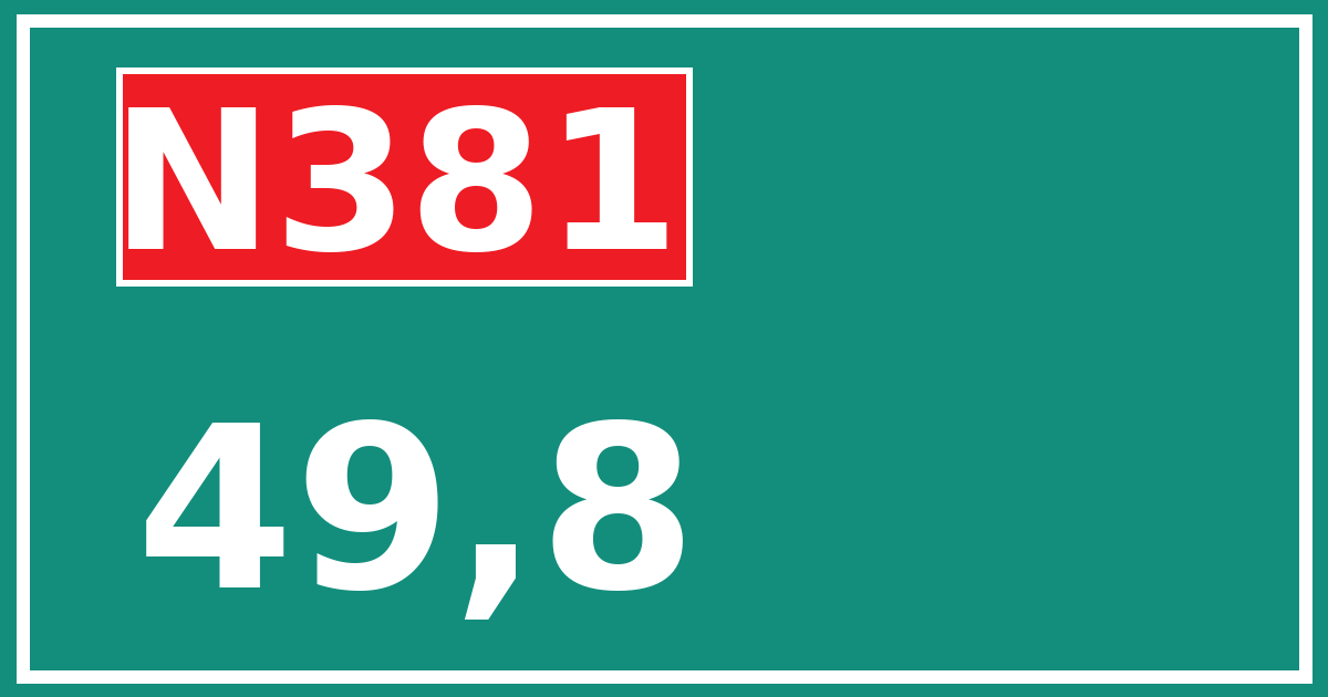 Hectometerbord N381 49,8