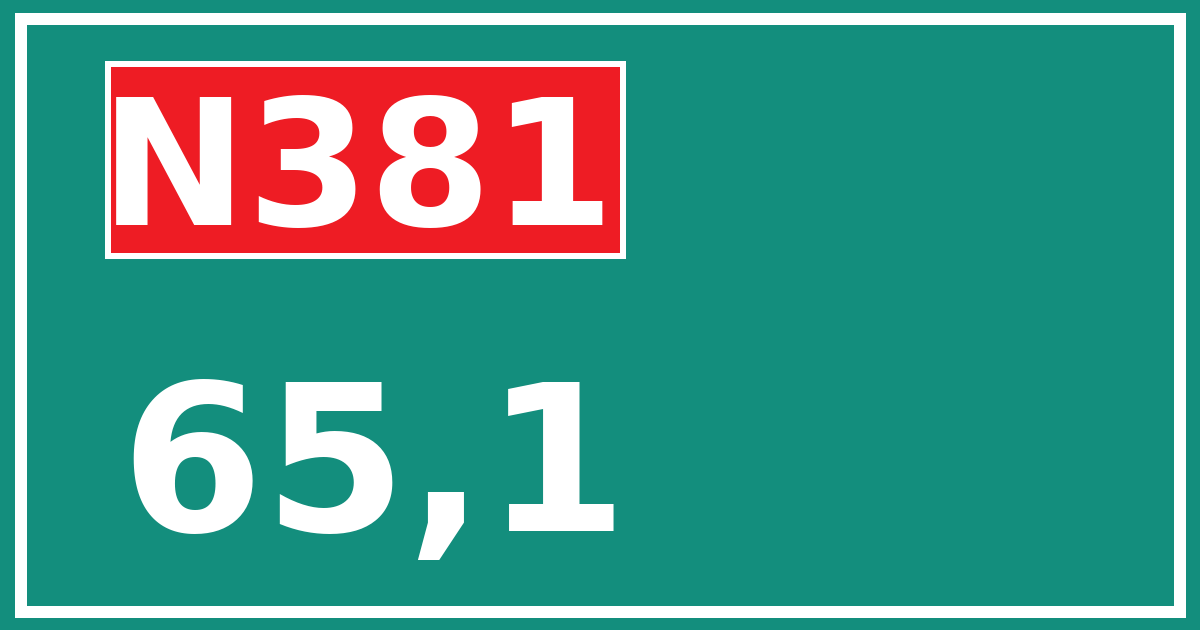 Hectometerbord N381 65,1