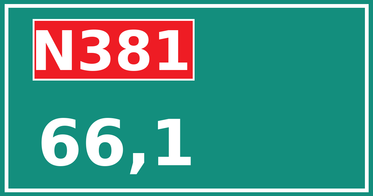 Hectometerbord N381 66,1