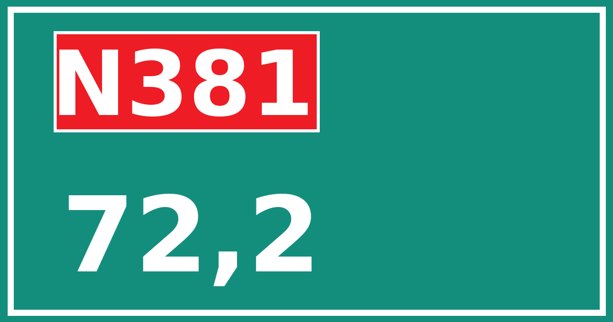 Hectometerbord N381 72,2
