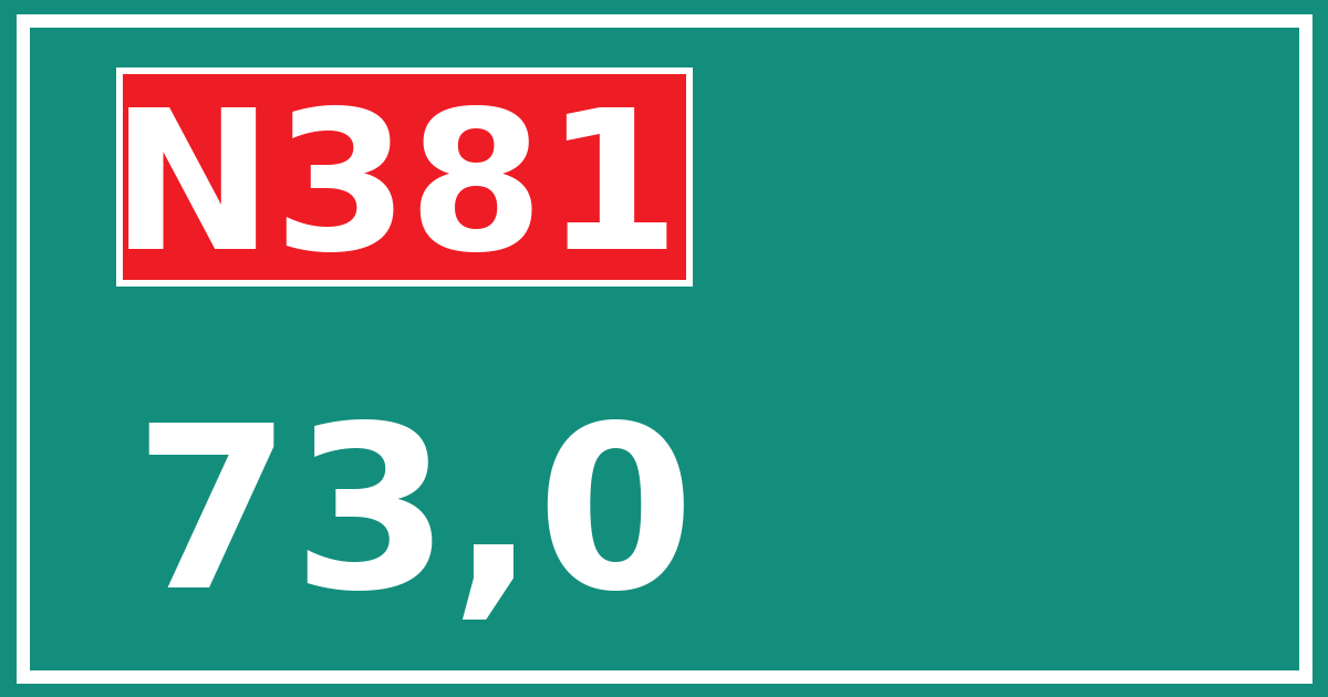 Hectometerbord N381 73,0