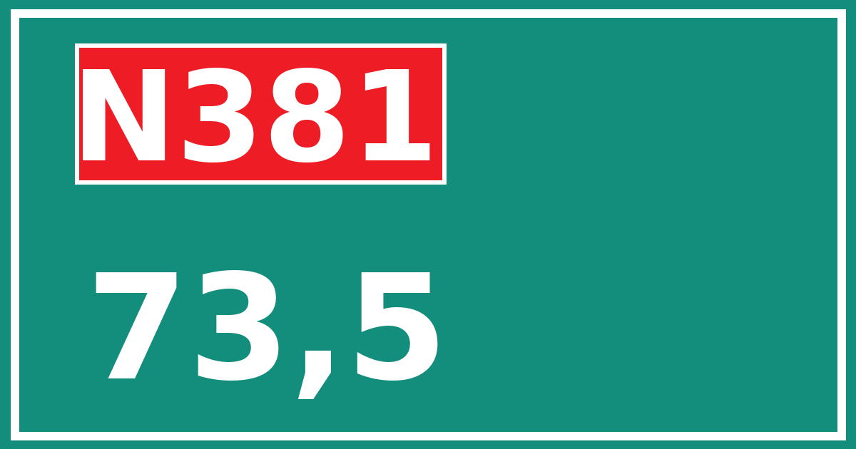 Hectometerbord N381 73,5