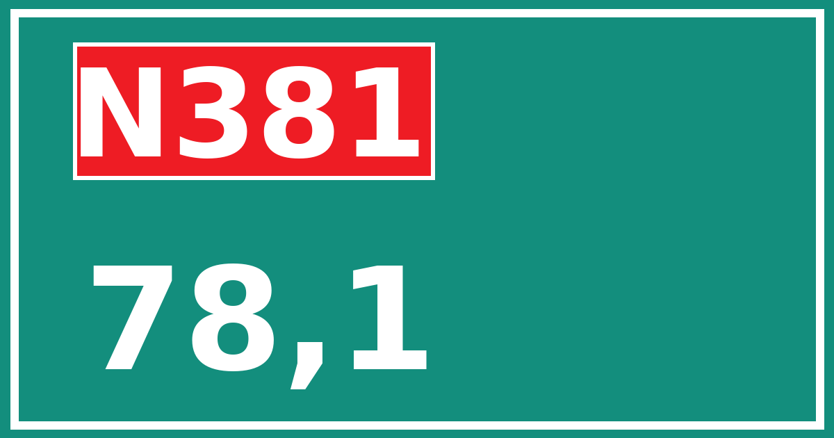 Hectometerbord N381 78,1